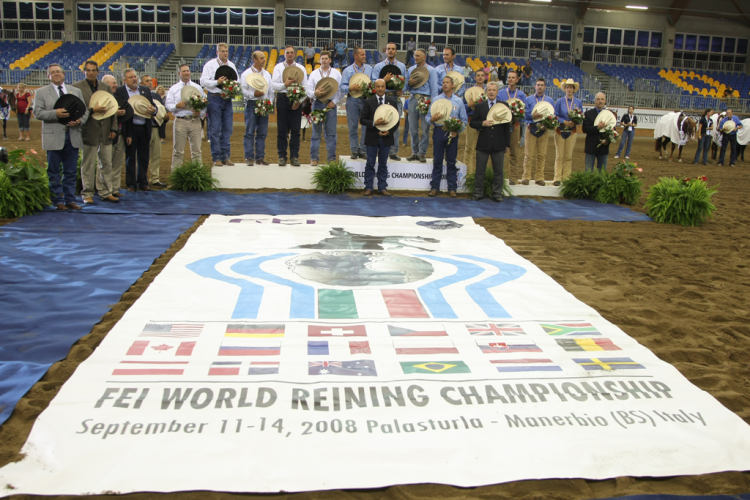 2008 FEI World Reining Champs Podium.jpg
